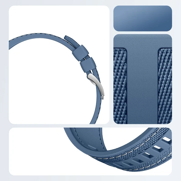 Zore Huawei ile uyumlu Watch GT 5 KRD-128 Silikon Kordon - 8