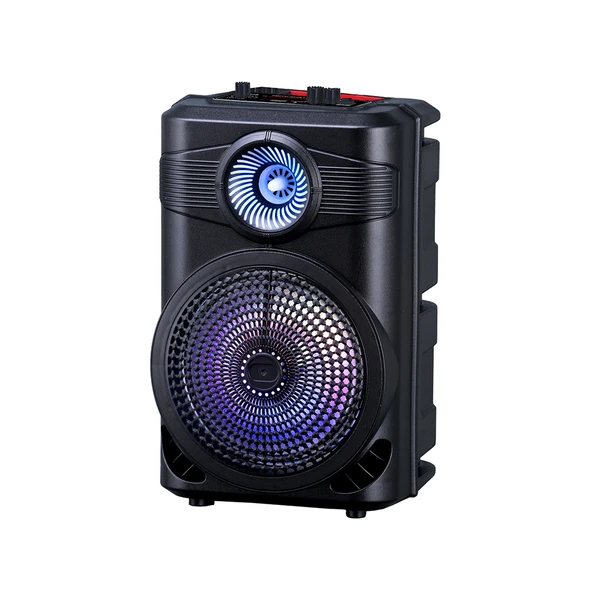 Zore GD-904 Dijital LED Göstergeli FM Radyolu Mikrofonlu RGB TWS 8 inç Stereo Bass Kablosuz Karaoke Hoparlör - 2