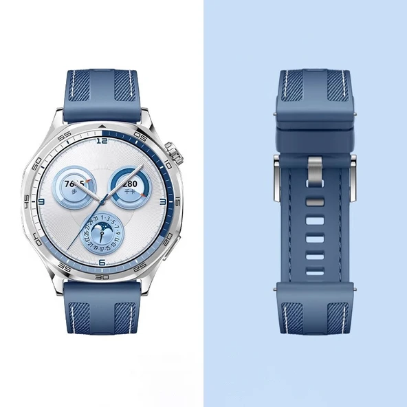 Zore Huawei ile uyumlu Watch GT 5 KRD-128 Silikon Kordon - 9
