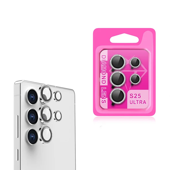 Zore Galaxy ile uyumlu S25 Ultra CL-06 Kamera Lens Koruyucu - 3