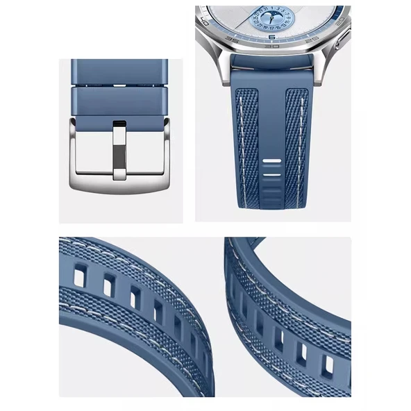 Zore Huawei ile uyumlu Watch GT 5 KRD-128 Silikon Kordon - 6