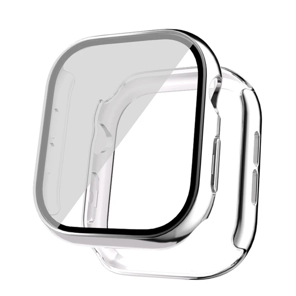 Zore Apple ile uyumlu Watch 10 46mm Sert PC Kasa Electroplatink Çerçeveli Ekran Koruyucu Watch Gard 36 ürün görseli 1