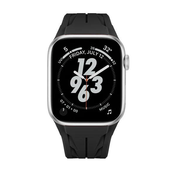 Apple Watch 42mm KRD-127 Metal Tokalı Silikon Kordon - 6