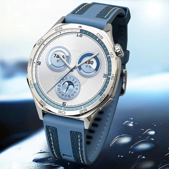Zore Huawei ile uyumlu Watch GT 5 KRD-128 Silikon Kordon - 11