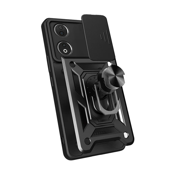 Zore Honor 90 Kılıf Magnetik Standlı Kamera Korumalı Sürgülü Vega Kapak - 2