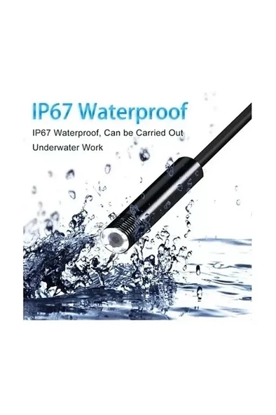 CEYLAN ADAM Vtn-02 Endoskop Yılan Video Kamera Led’li 2 Metre 7 Mm Sert Kablo Su Geçirmez - 3