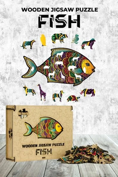 Ahşap Puzzle - Fish (182 parça) ürün görseli