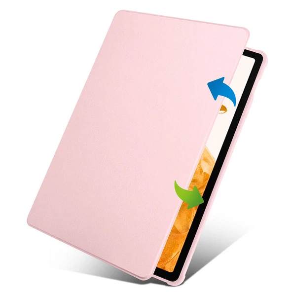 Zore Galaxy ile uyumlu Tab S10 Plus Kılıf Termik Kalem Bölmeli Dönebilen Standlı Kılıf - Resim 6