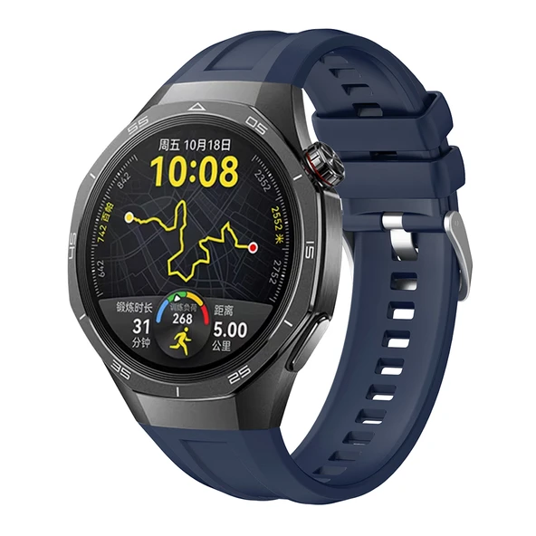 Zore Huawei ile uyumlu Watch GT5 Pro 46mm KRD-130 Silikon Kordon Strap Kayış - 1