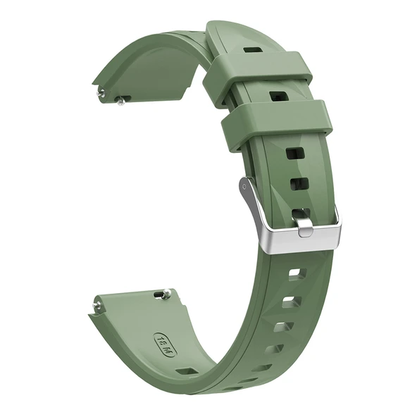 Zore Huawei ile uyumlu GT4 41mm KRD-129 18mm Silikon Kordon Strap Kayış - 8