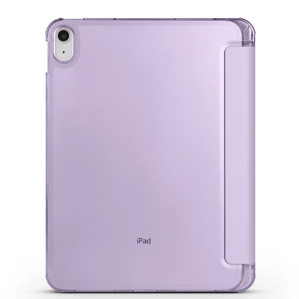 Zore Apple ile uyumlu iPad Air 10.9 2022 (10.Nesil) Smart Cover Kalem Bölmeli Standlı 1-1 Kılıf - Resim 8