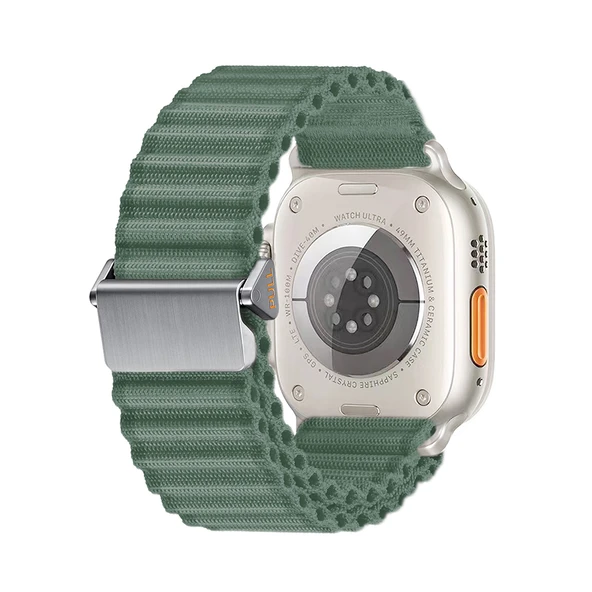 Apple Watch 7 45mm Zore KRD-123 Naylon Kumaş Hasır Örgülü Kordon - 6