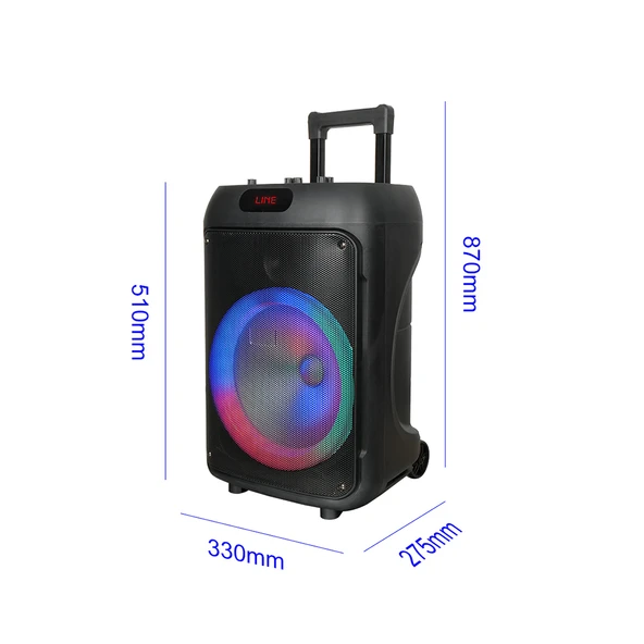 Zore GD-1203 Dijital LED Göstergeli FM Radyolu Mikrofonlu RGB TWS 12 inç Stereo Bass Kablosuz Karaoke Hoparlör - 6
