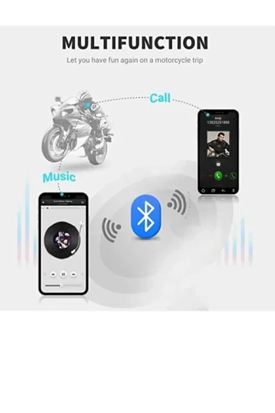 CEYLAN ADAM D60 Motor Kask Kulaklık Rgb Modlu Motosiklet Kulaklık Su Geçirmez 5.3 Bluetooth Intercom - Resim 3