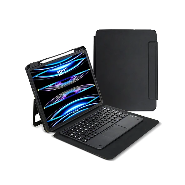 Zore Apple ile uyumlu iPad Pro 13 2024 Border Keyboard Bluetooh Bağlantılı Standlı Klavyeli Tablet Kılıfı ürün görseli 1