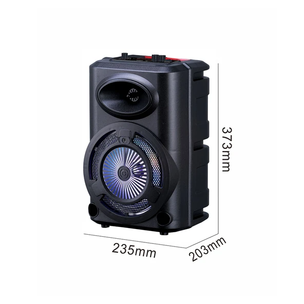 Zore GD-903 Dijital LED Göstergeli FM Radyolu Mikrofonlu RGB TWS 8 inç Stereo Bass Kablosuz Karaoke Hoparlör - 4