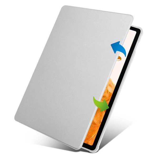 Zore Galaxy ile uyumlu Tab S10 Plus Kılıf Termik Kalem Bölmeli Dönebilen Standlı Kılıf - Resim 5