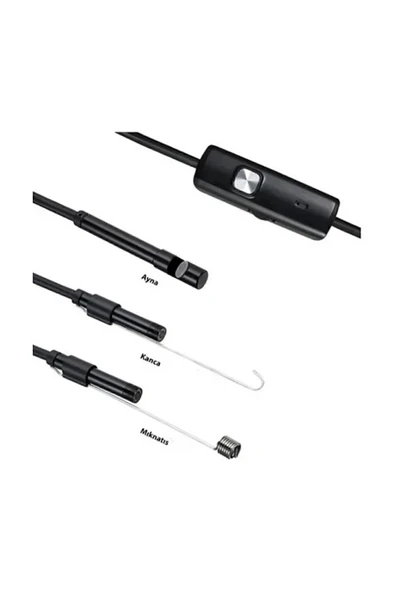 CEYLAN ADAM Vtn-02 Endoskop Yılan Video Kamera Led’li 2 Metre 7 Mm Sert Kablo Su Geçirmez - 6