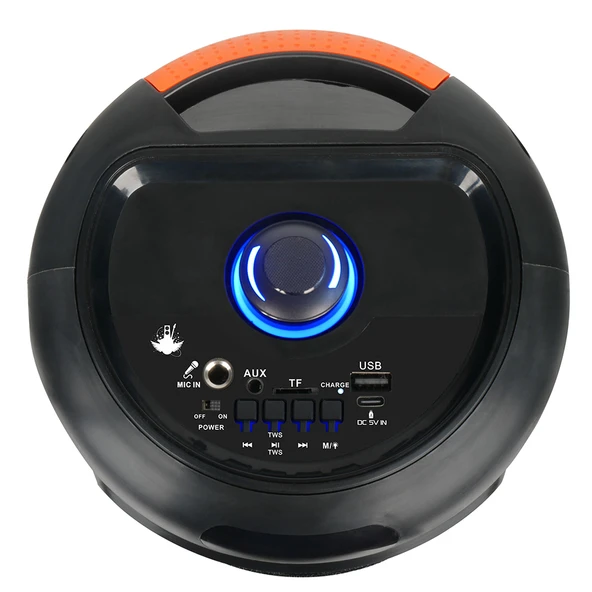 Zore GD-2402 Dijital LED Göstergeli FM Radyolu Mikrofonlu RGB TWS Çift 4 inç Stereo Bass Kablosuz Karaoke Hoparlör - 8