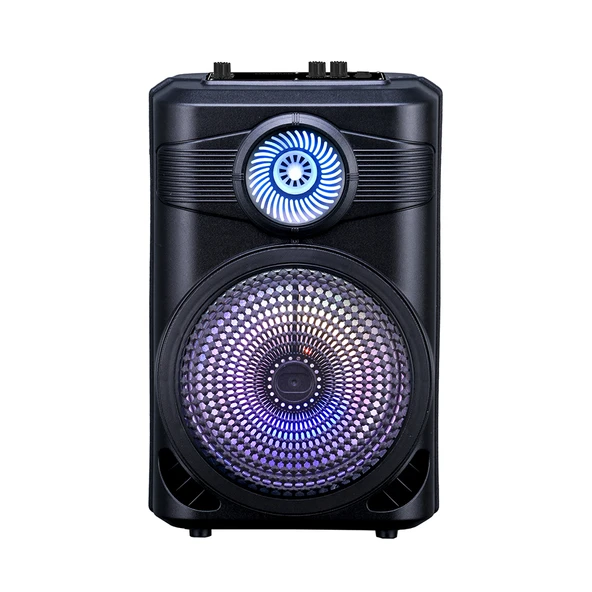 Zore GD-904 Dijital LED Göstergeli FM Radyolu Mikrofonlu RGB TWS 8 inç Stereo Bass Kablosuz Karaoke Hoparlör - 1