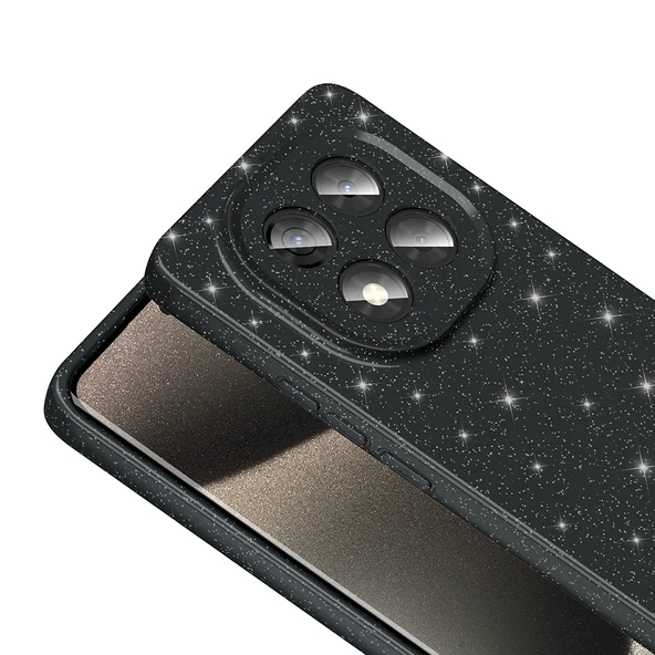 Zore Xiaomi ile uyumlu Redmi Note 14 Pro Plus Kılıf Kamera Korumalı Simli Lüks Koton Kapak - 9