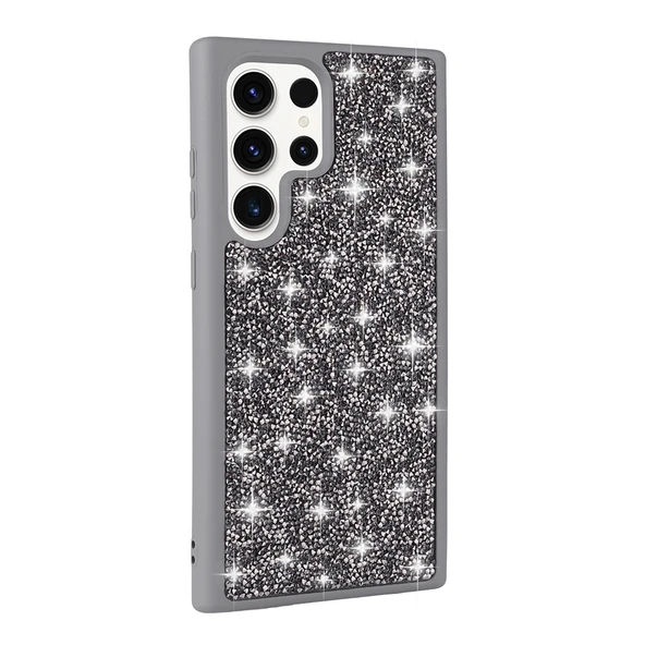 Zore Galaxy ile uyumlu S25 Ultra Kılıf Parlak Taşlı Tasarım Pırlanta Kapak - 2