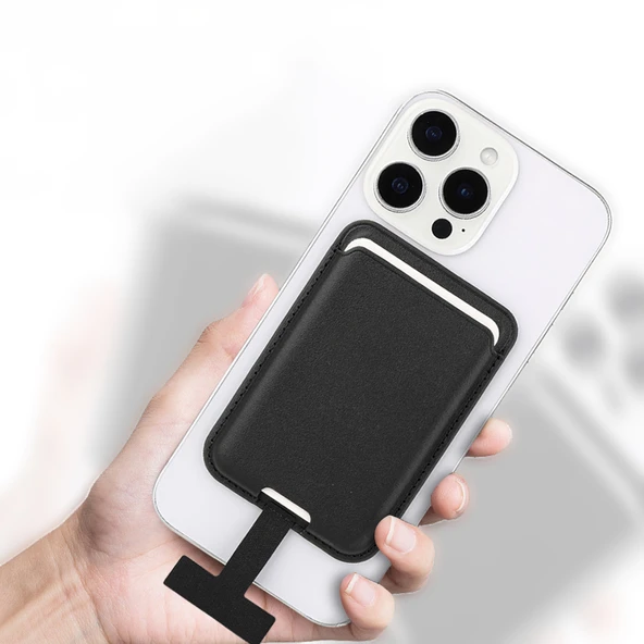 Zore CRD-09 Dahili Şarj Soket Aparatlı Magnetik PU Deri Kartlık - 6