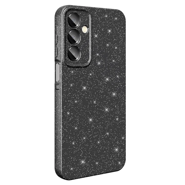 Zore Galaxy ile uyumlu A16 Kılıf Kamera Korumalı Simli Lüks Koton Kapak - Resim 7