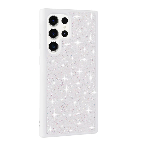 Zore Galaxy ile uyumlu S25 Ultra Kılıf Parlak Taşlı Tasarım Pırlanta Kapak - 4