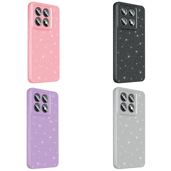 Zore Xiaomi ile uyumlu 14T Pro Kılıf Kamera Korumalı Simli Lüks Koton Kapak - 10