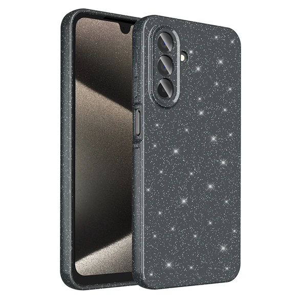 Zore Galaxy ile uyumlu A26 Kılıf Kamera Korumalı Simli Lüks Koton Kapak - 12