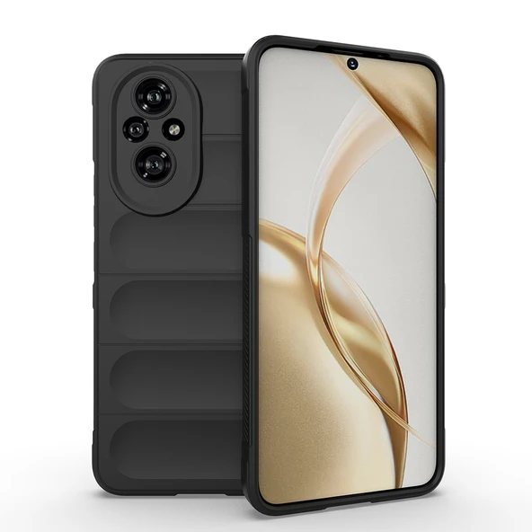 Zore Honor 200 Pro Kılıf Esnek TPU Oyuklu Arka Yüzey Tasarımlı Etnik Silikon Kapak - 1