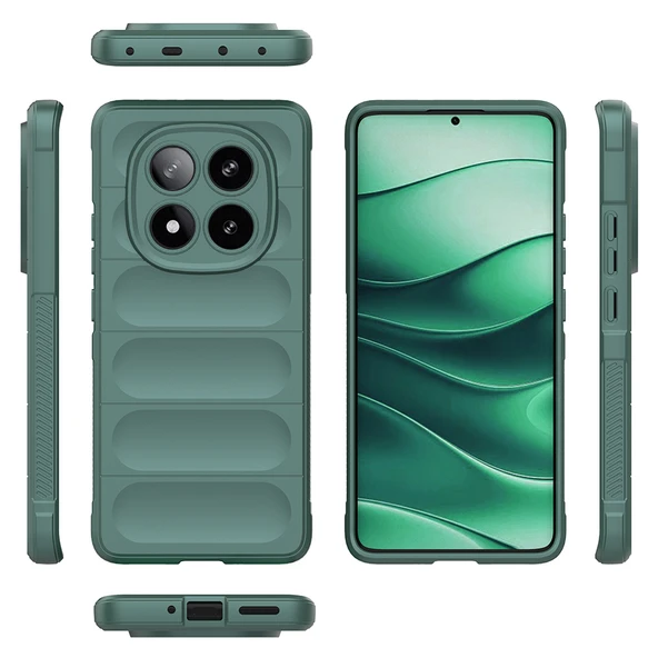 Zore Xiaomi ile uyumlu Redmi Note 14 Pro 5G Kılıf Esnek TPU Oyuklu Arka Yüzey Tasarımlı Etnik Silikon Kapak - 3