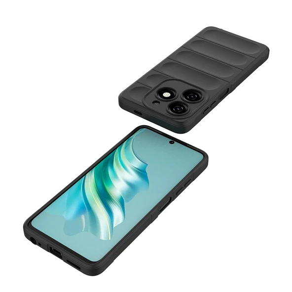 Zore Tecno ile uyumlu Spark 20C Kılıf Esnek TPU Oyuklu Arka Yüzey Tasarımlı Etnik Silikon Kapak - Resim 6