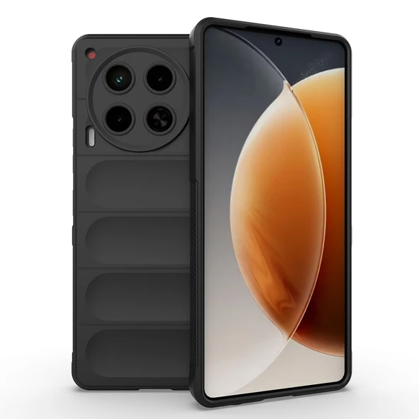 Zore Tecno ile uyumlu Camon 30 4G Kılıf Esnek TPU Oyuklu Arka Yüzey Tasarımlı Etnik Silikon Kapak