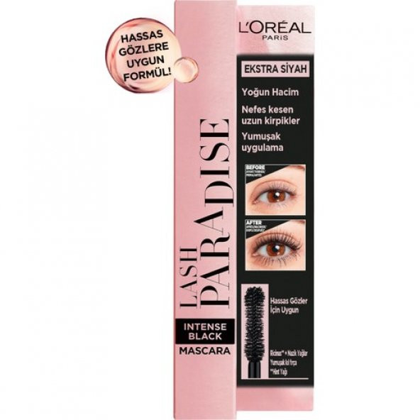 LOreal Paris Lash Paradise Intense Black Ekstra Siyah Maskara 3600523897308 - 5