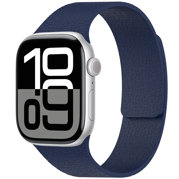 Apple Watch 7 45mm Zore KRD-136 Kabartma Desenli Silikon Kordon - 12