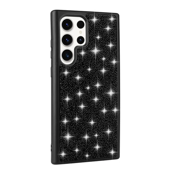 Zore Galaxy ile uyumlu S25 Ultra Kılıf Parlak Taşlı Tasarım Pırlanta Kapak - 8