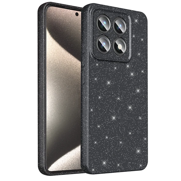 Zore Xiaomi ile uyumlu 14T Pro Kılıf Kamera Korumalı Simli Lüks Koton Kapak