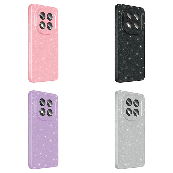 Zore Xiaomi ile uyumlu Redmi Note 14 Pro 4G Kılıf Kamera Korumalı Simli Lüks Koton Kapak - 10