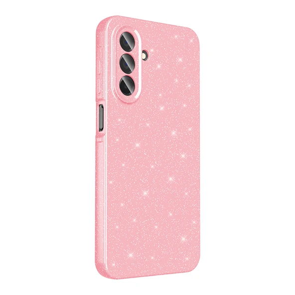 Zore Galaxy ile uyumlu A26 Kılıf Kamera Korumalı Simli Lüks Koton Kapak - 2