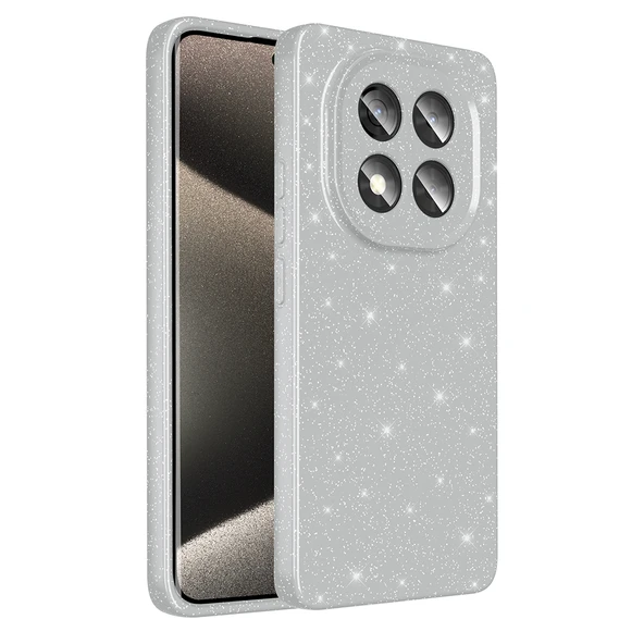 Zore Xiaomi ile uyumlu Redmi Note 14 Pro 4G Kılıf Kamera Korumalı Simli Lüks Koton Kapak - 11