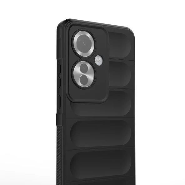 Zore Oppo ile uyumlu Reno 11F 5G Kılıf Esnek TPU Oyuklu Arka Yüzey Tasarımlı Etnik Silikon Kapak - 2