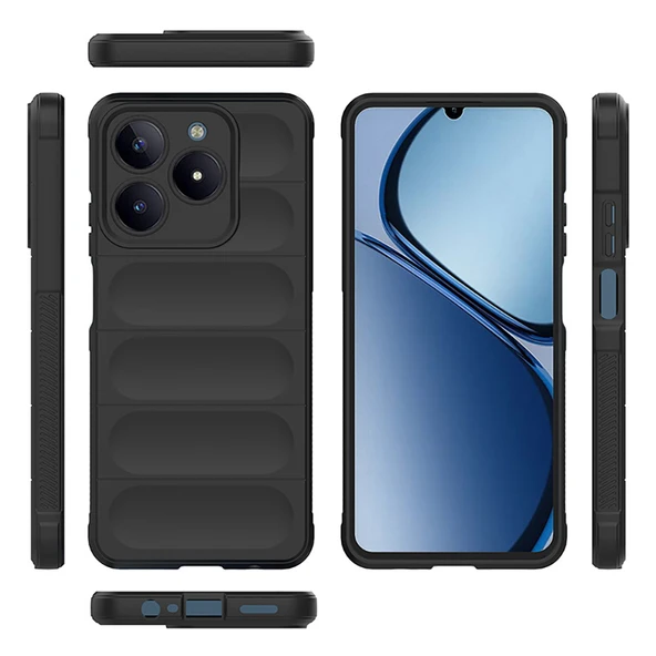 Zore Realme ile uyumlu C61 Kılıf Esnek TPU Oyuklu Arka Yüzey Tasarımlı Etnik Silikon Kapak - 2