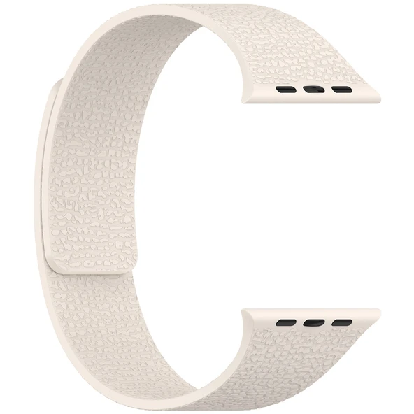 Zore Apple ile uyumlu Watch 7 41mm KRD-136 Kabartma Desenli Silikon Kordon - 9