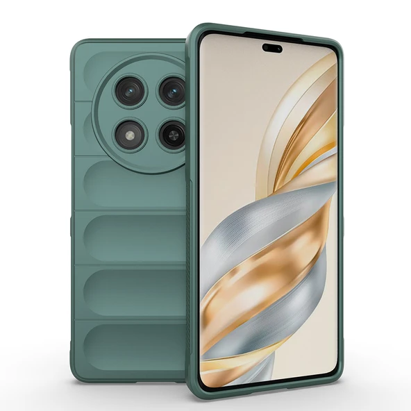 Zore Honor Magic 7 Lite Kılıf Esnek TPU Oyuklu Arka Yüzey Tasarımlı Etnik Silikon Kapak - 1
