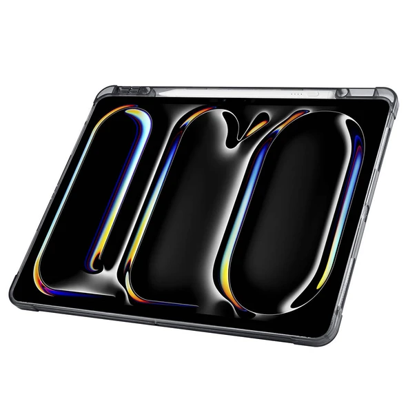 Zore Apple ile uyumlu iPad Air 13 2025 M3 Kılıf Tri Folding Kalem Bölmeli Standlı Kılıf - Resim 3