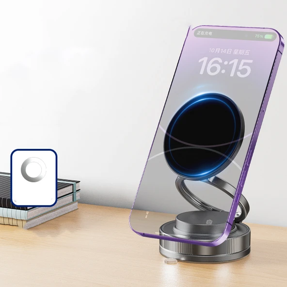 Zore T28 Vakum Özellikli 360 Derece Dönebilen Magnetik Telefon Tutucu - Resim 10