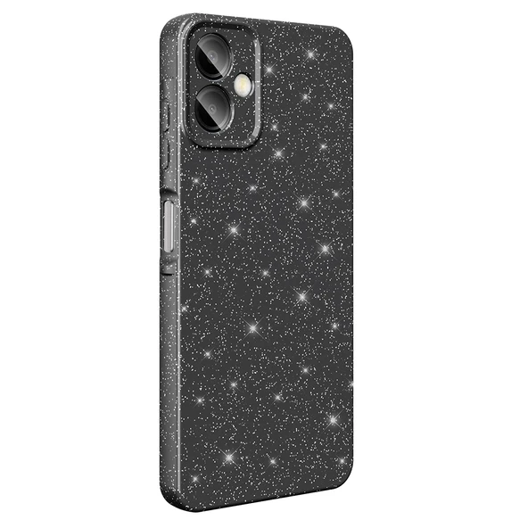 Zore Galaxy ile uyumlu A06 Kılıf Kamera Korumalı Simli Lüks Koton Kapak - 8