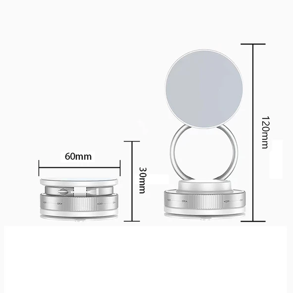 Zore T28 Vakum Özellikli 360 Derece Dönebilen Magnetik Telefon Tutucu - Resim 5